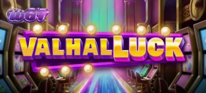 Tampilan visual permainan slot ValhalLuck dengan tema mitologi Norse yang ceria
